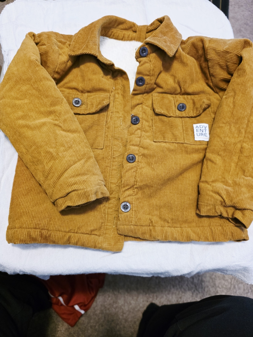 Kids Corduroy Jacket - Mustard Yellow Size 5y